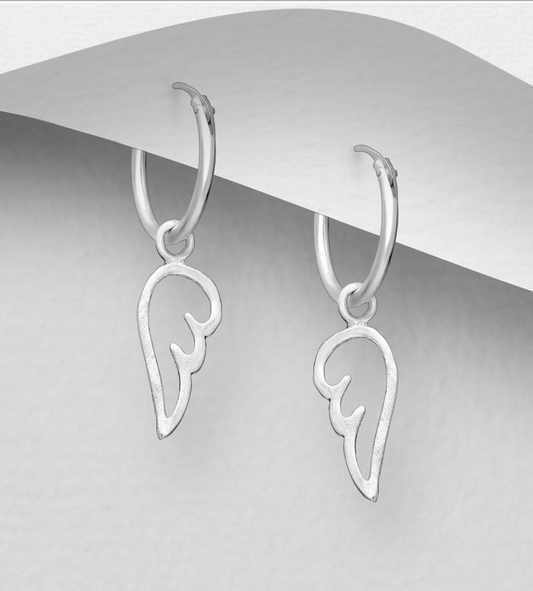 Wing French Hoops Earrings