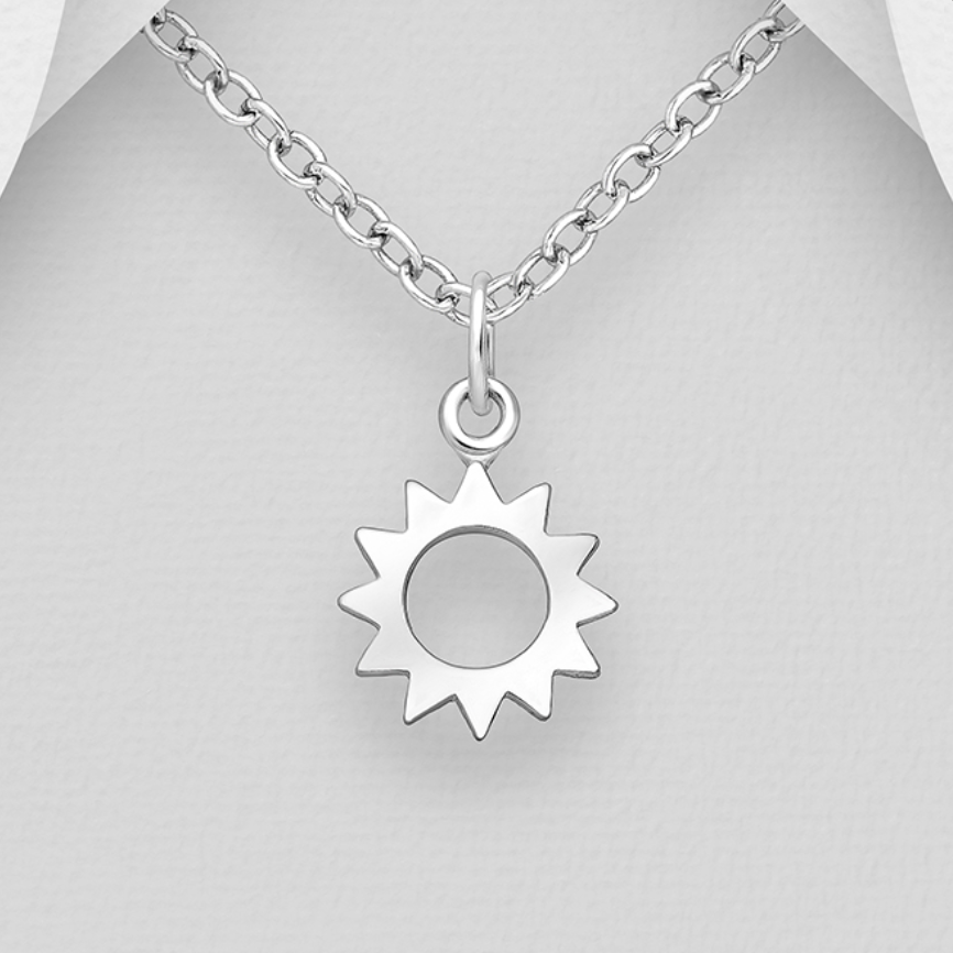 Sun discount pendant silver
