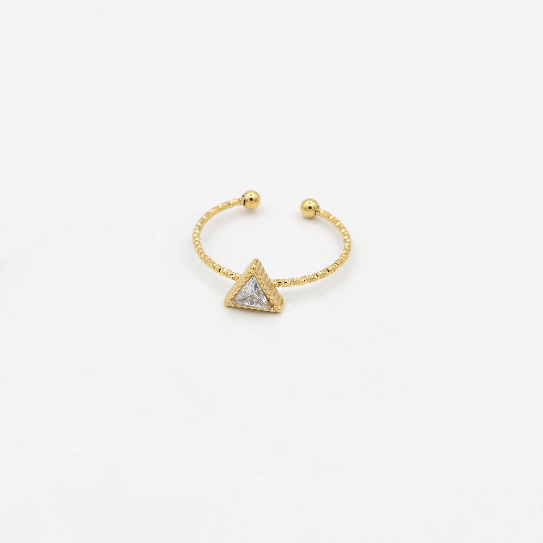 Triangle Gold Rings