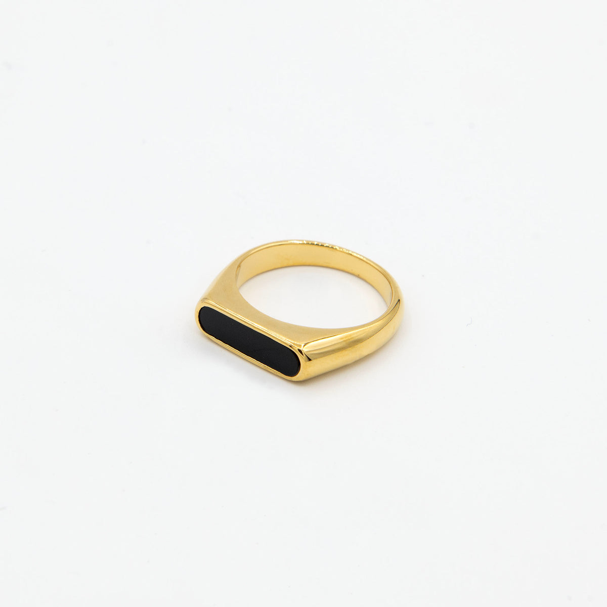 Riley Bar Ring Black – Elodie Collections