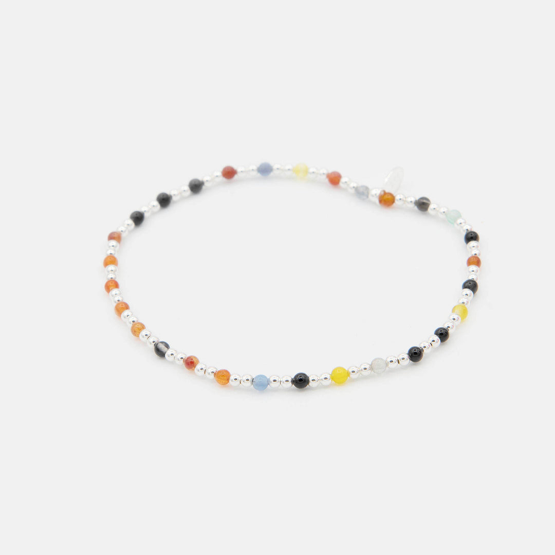 Beaded Ball and Gemstone Bracelet