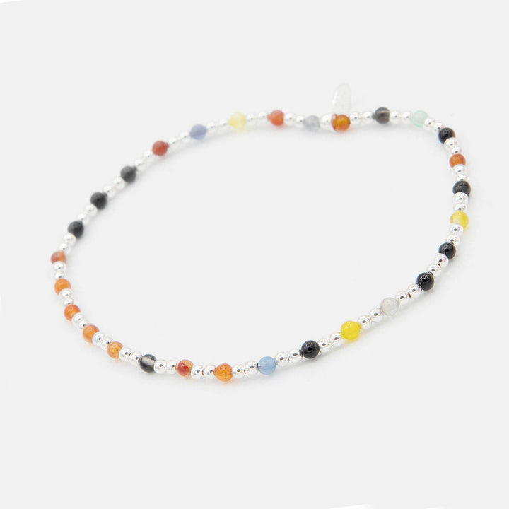 Beaded Ball and Gemstone Bracelet