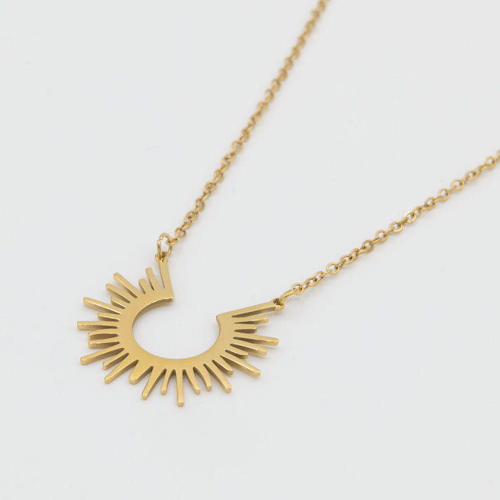 Shimmering Open Sun Necklace