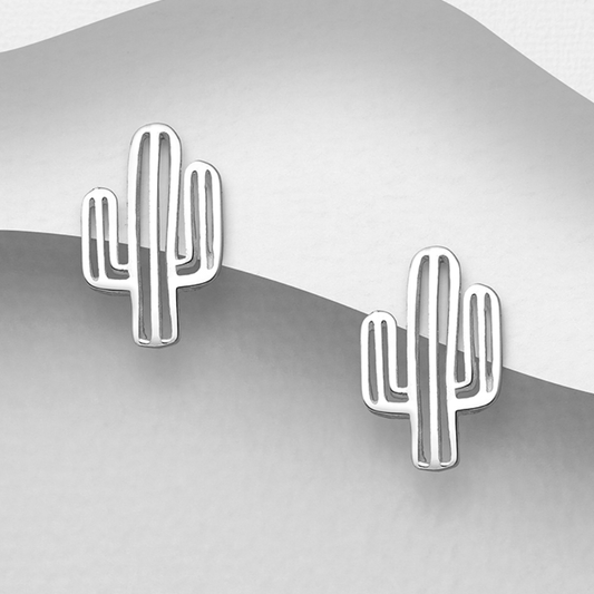 Cactus Push Back Earrings