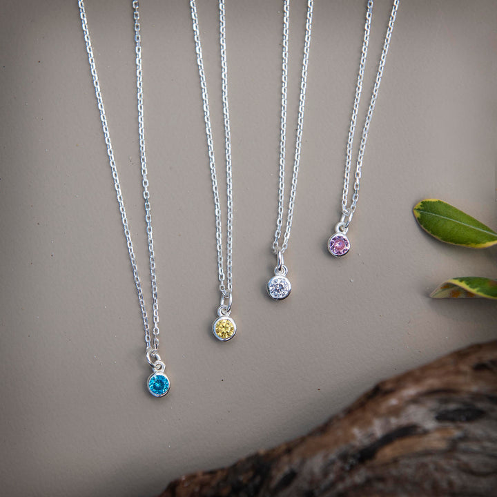 Solitaire Birthstone Pendants