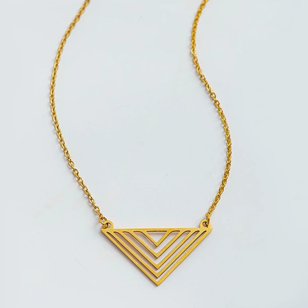 Gold Triangle Necklace